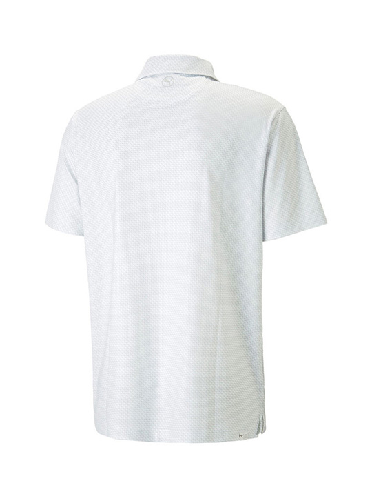 Puma Mattr Grids Golf Polo - Mens - Bright White/Ash Gray