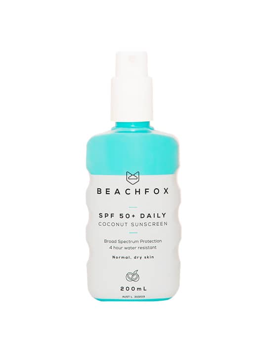 Beachfox Spf 50+ Daily Sunscreen Spray – Coconut