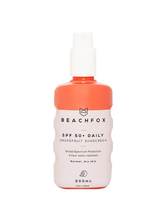 Beachfox Spf 50+ Daily Sunscreen Spray - Grapefruit