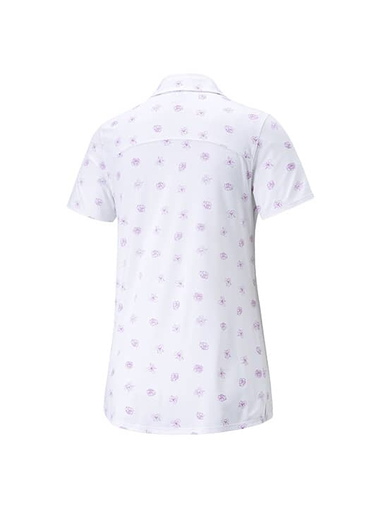 Puma Cloudspun Garden Polo - Womens - Bright White/Mauve Pop