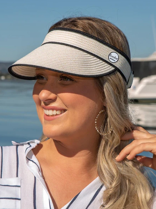 Evoke Ladies Pearl Visor - Ivory