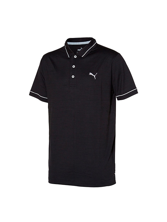 Puma Cloudspun Monarch Polo - Mens - Black Heather/High Rise