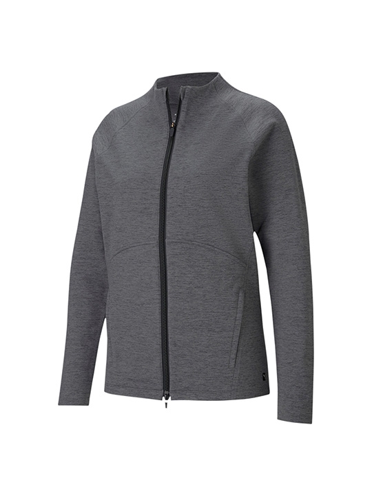 Puma Cloudspun Full Zip Jumper- Womens - Black Heather