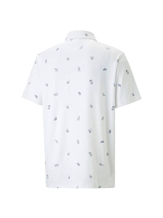 Puma Arnold Palmer Cloudspun Citrus Polo - Bright White/Navy Blazer - Men's