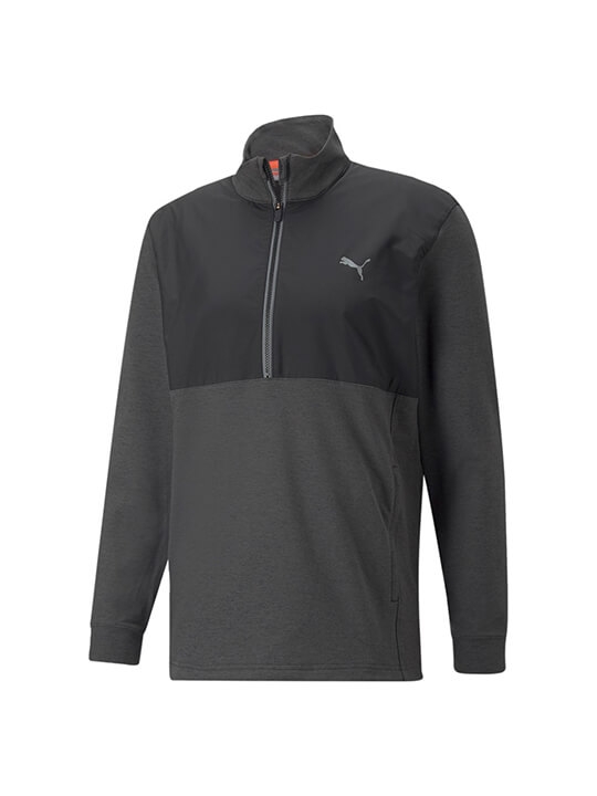 Puma Cloudspun WRMLBL Golf 1/4 Zip Jumper - Mens - Black