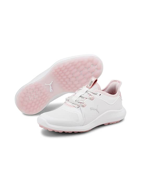 Puma Ignite Fasten8 – Womens Golf Shoes – White/Silver/Pink