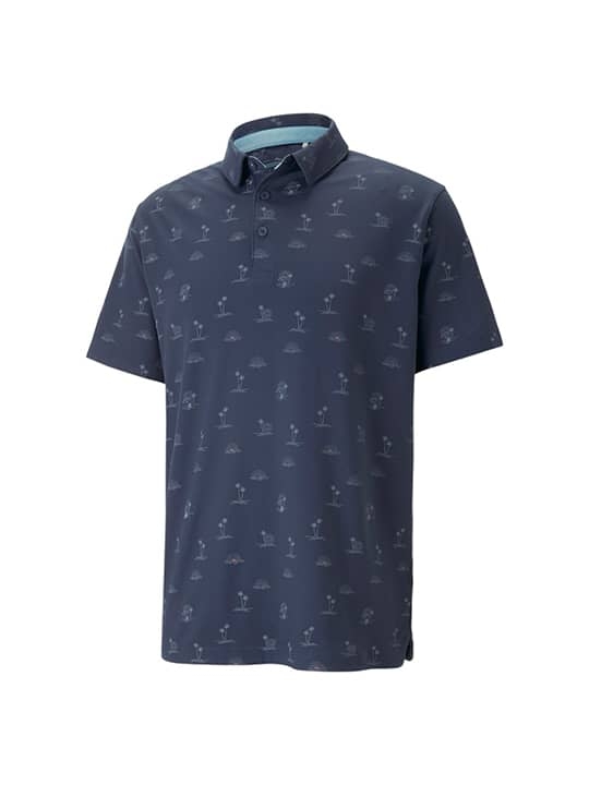 Puma Cloudspun Horizons Golf Polo - Mens - Navy Blazer/Day Dream