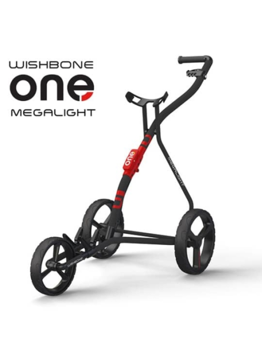 Wishbone One Golf Trolley - Charcoal/red