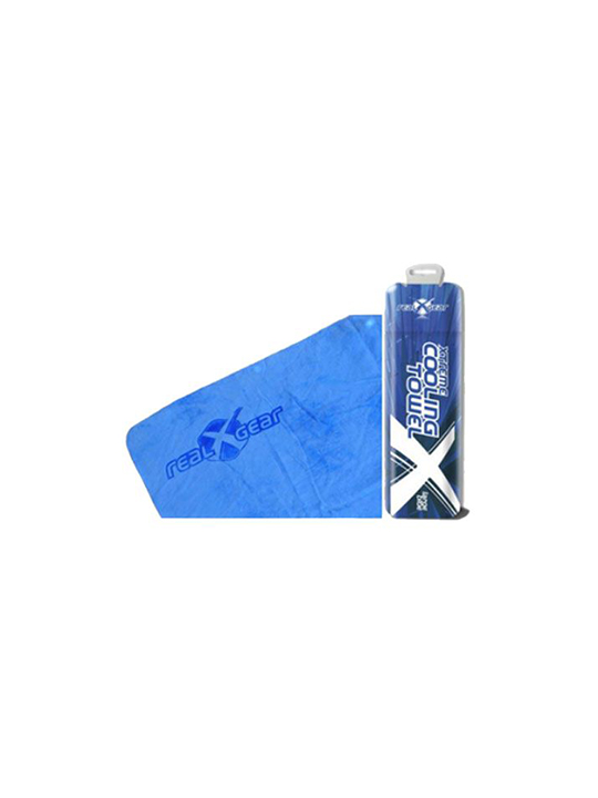 Xtreme Cooling Towel in Storage Container by Real Gear - Blue