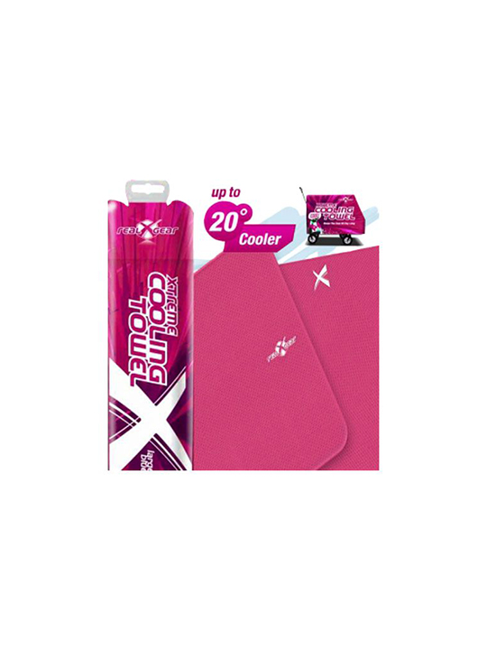 Xtreme Cooling Towel in Storage Container by Real Gear - Pink