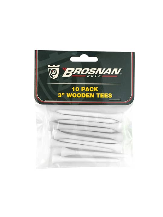 Brosnan 3 Inch Wooden Tees - White - 10 Pack