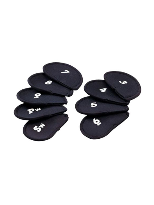 Neoprene Protect Golf Iron Head Covers - Black